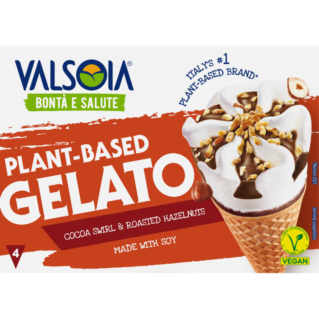 VALSOIA Plant-Based ice cream: classic cone gelato